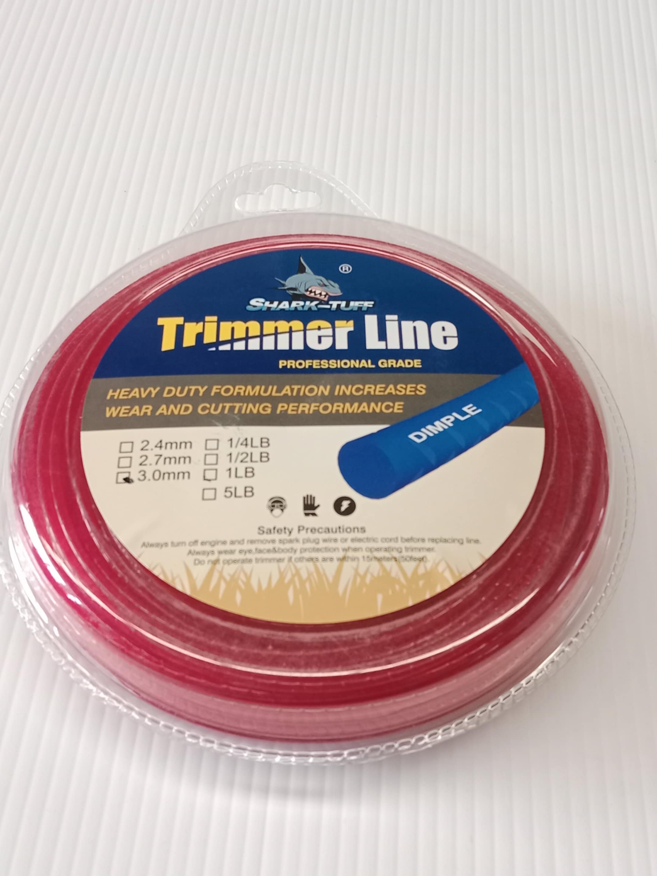 SHARK TUFF Trimmer Line Dimple 2.4mm, 1LB, Blister Pack